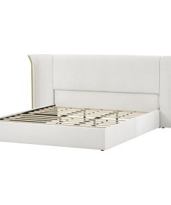 King Size Luxury Wing‑Back Upholstered Bed Frame