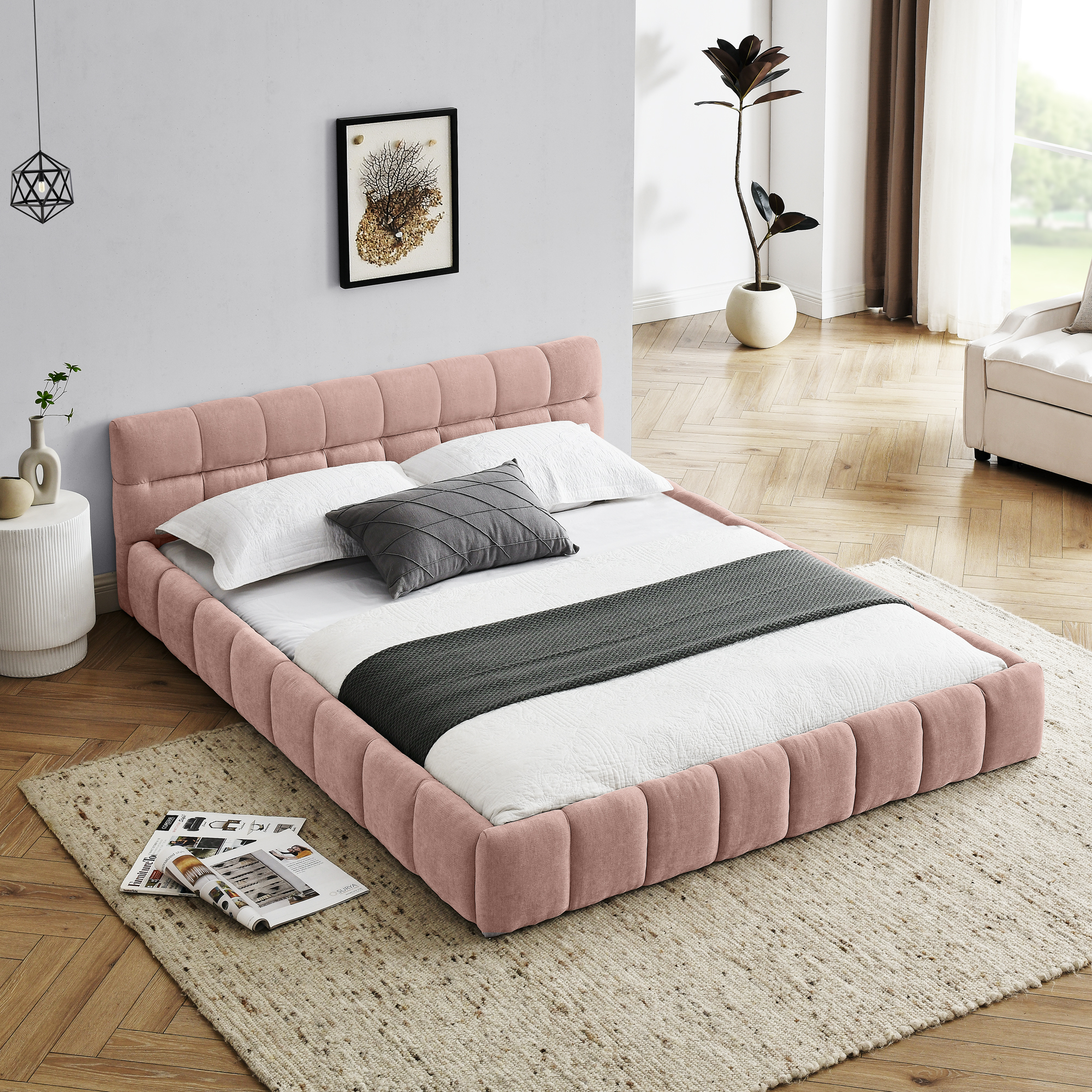 Queen Size Upholstered Bed Frame