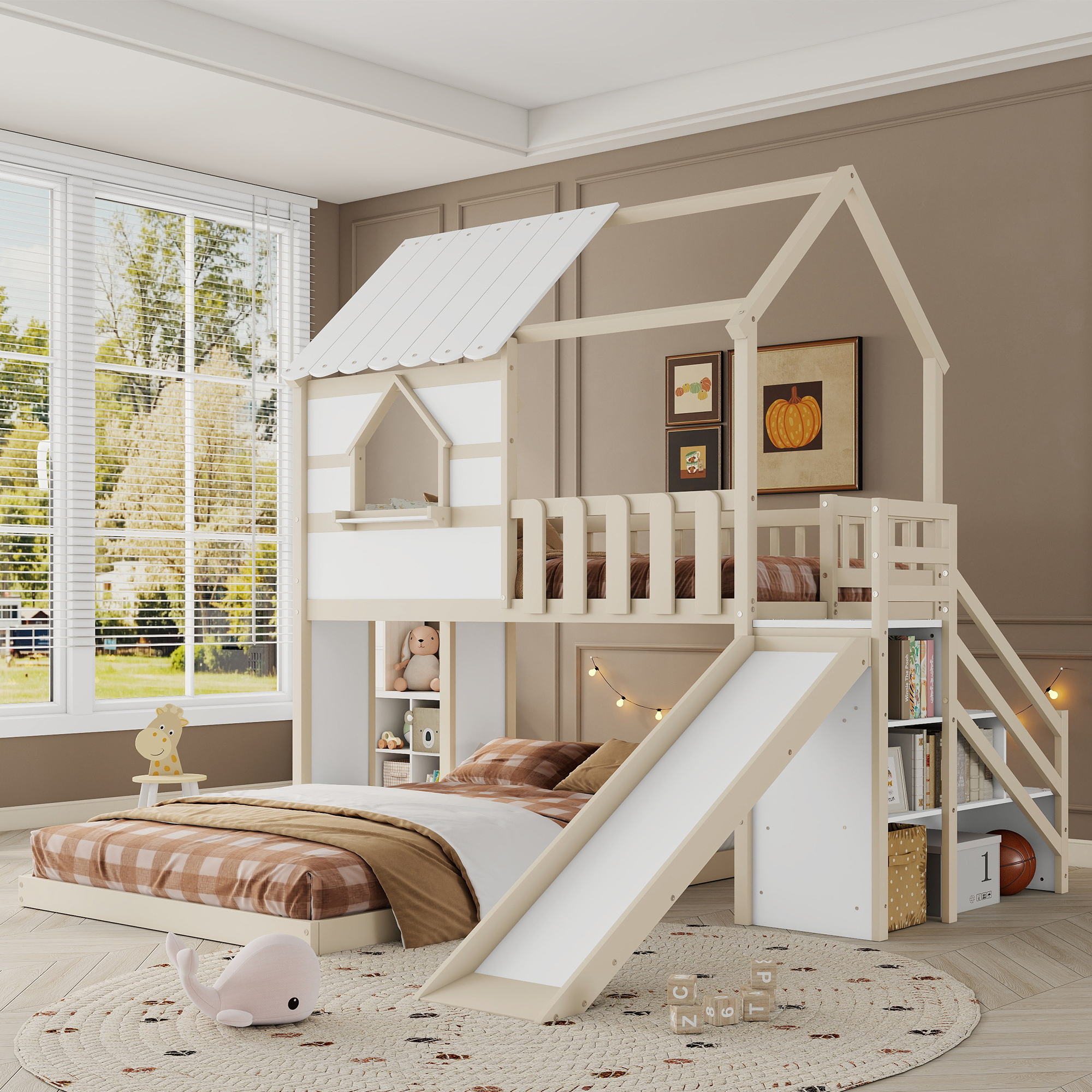 Twin Over Full Kids Bunk Bed Frame