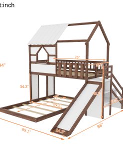 Twin Over Full Kids Bunk Bed Frame