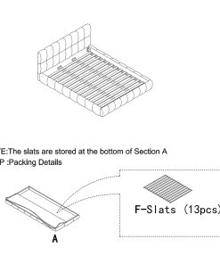 Queen Size Upholstered Bed Frame