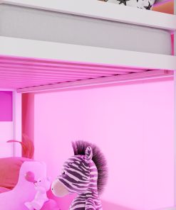 Solid Pine Wood Low Loft Bed Frame