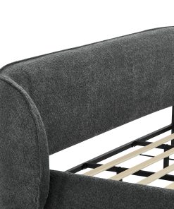 King Size Boucle Fabric Upholstered Bed Frame