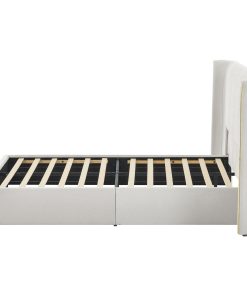 Queen Size Luxury Wingback Upholstered Bed Frame