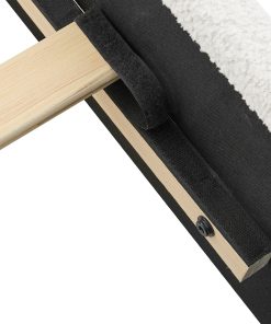 Queen Size Boucle Fabric Upholstered Bed Frame
