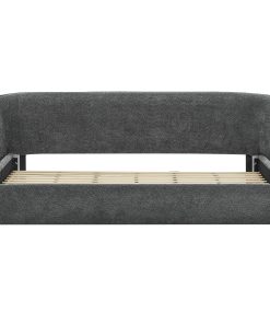 King Size Boucle Fabric Upholstered Bed Frame