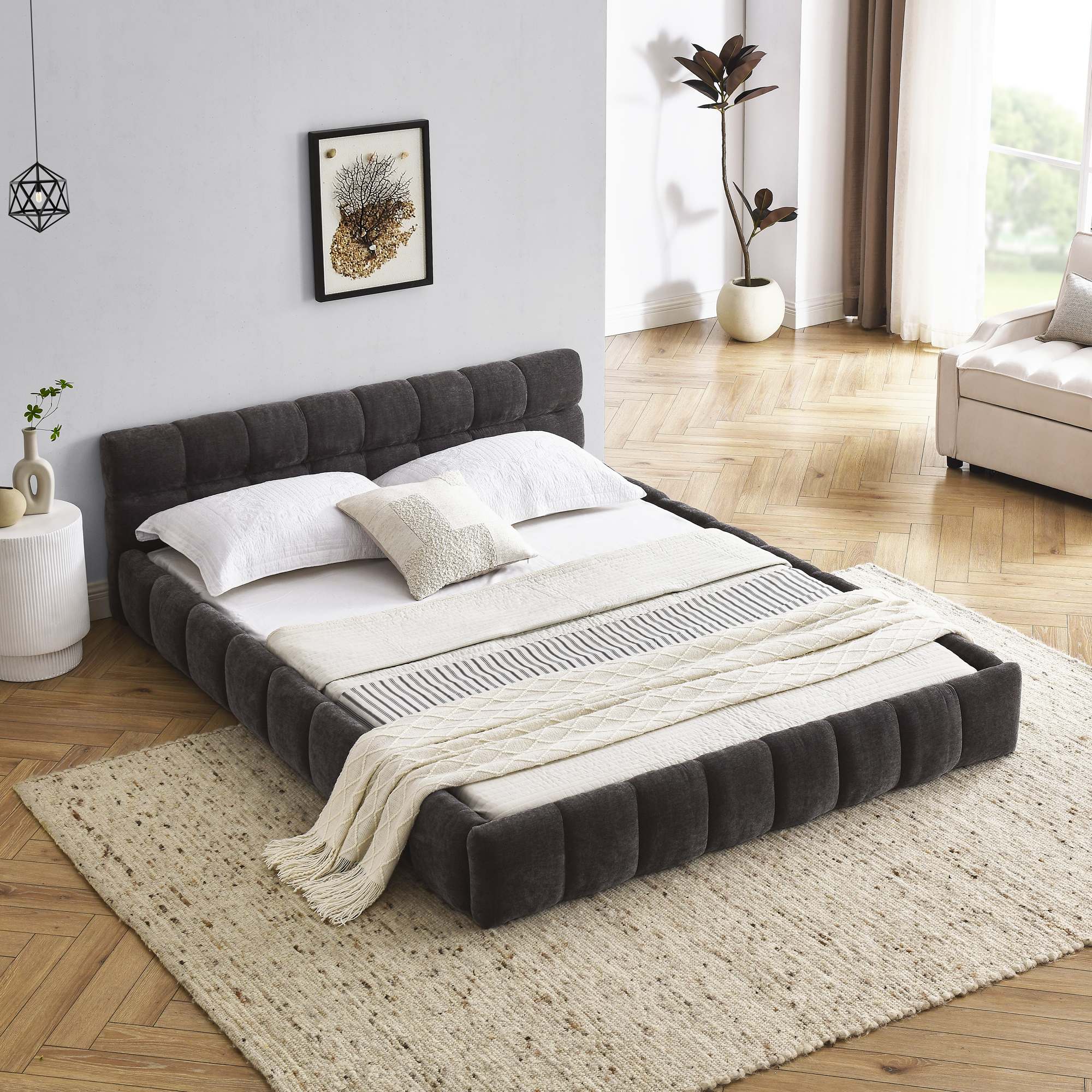 Queen Size Upholstered Bed Frame