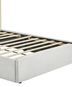 Queen Size Luxury Wingback Upholstered Bed Frame