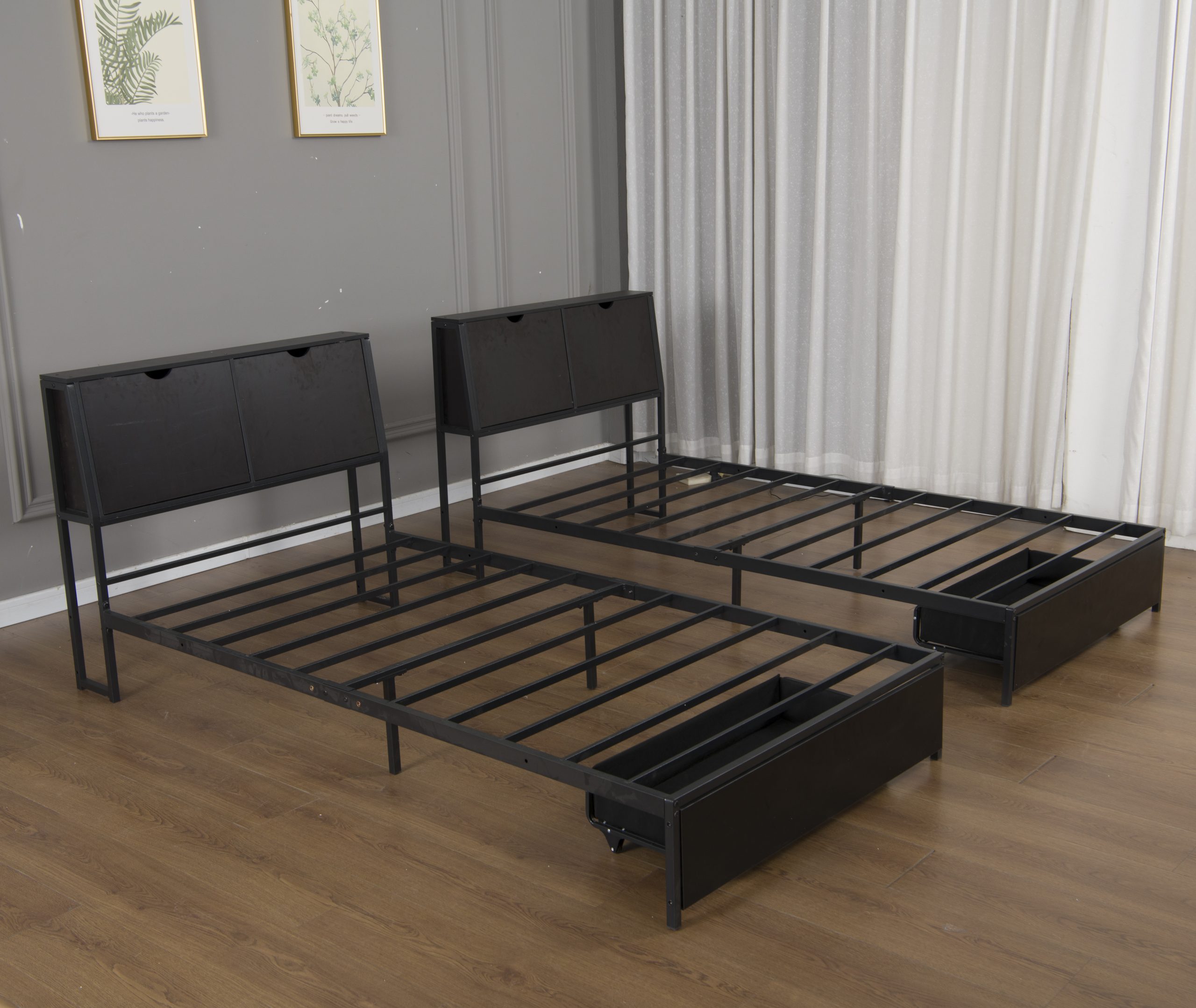 Double Twin Size Bed Frame