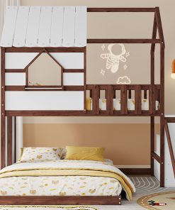 Twin Over Full Kids Bunk Bed Frame