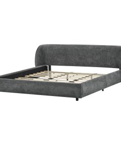 King Size Boucle Fabric Upholstered Bed Frame