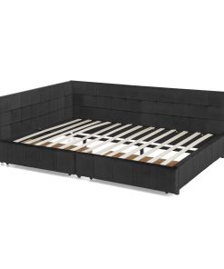 Queen Size Storage Upholstered Tufted Bed Frame