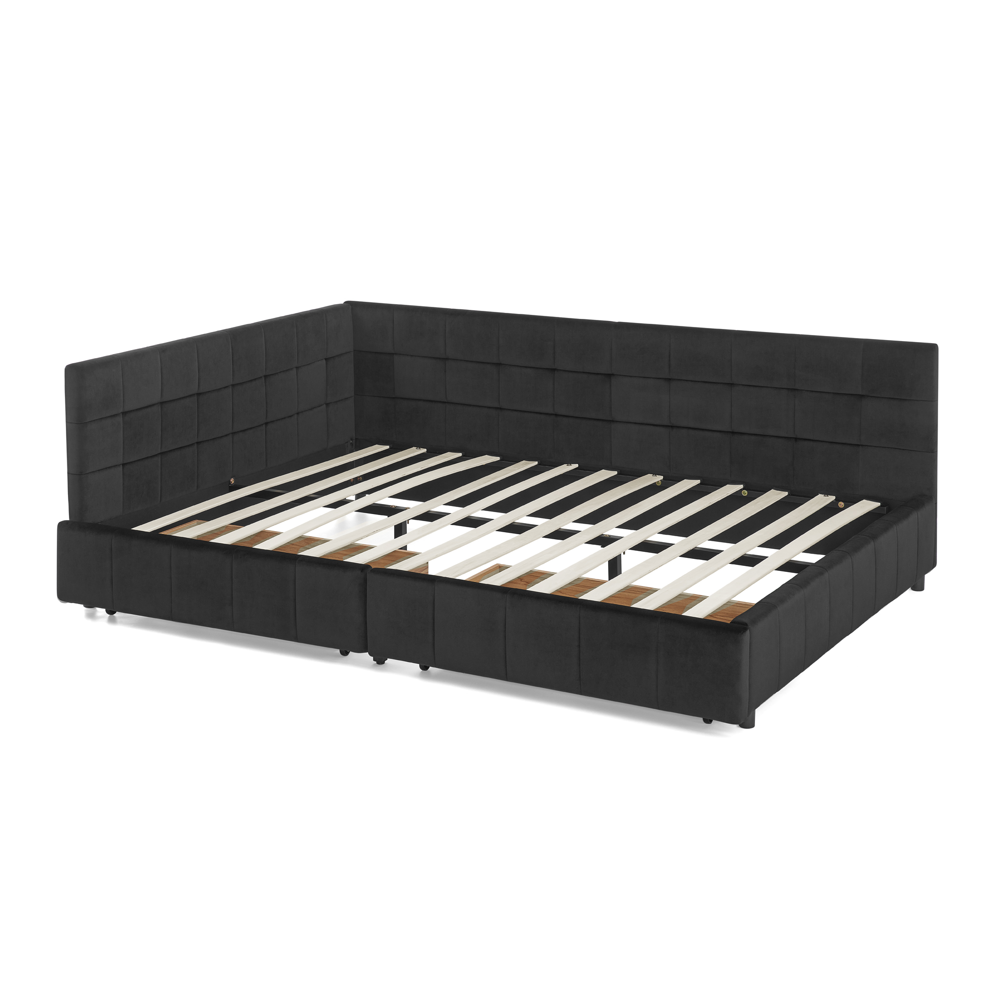 Queen Size Storage Upholstered Tufted Bed Frame