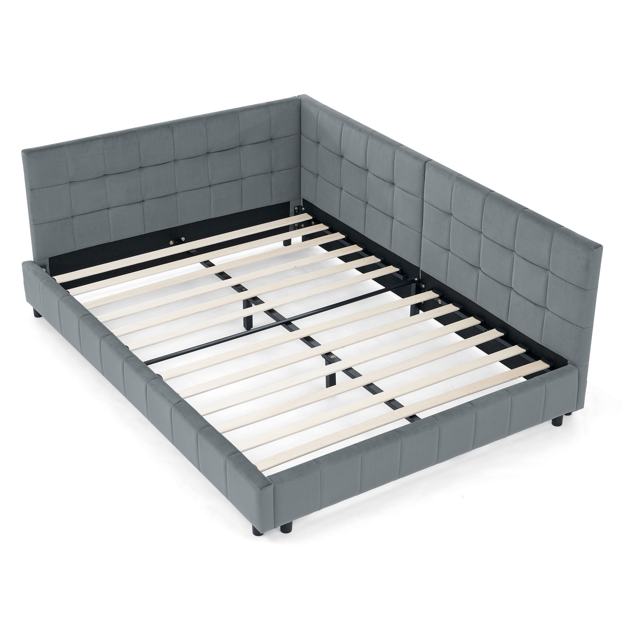 Full Size Upholstered Tufted Bed Frame
