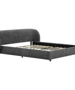 King Size Boucle Fabric Upholstered Bed Frame