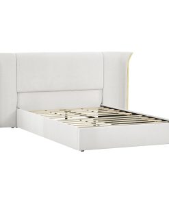 Queen Size Luxury Wingback Upholstered Bed Frame