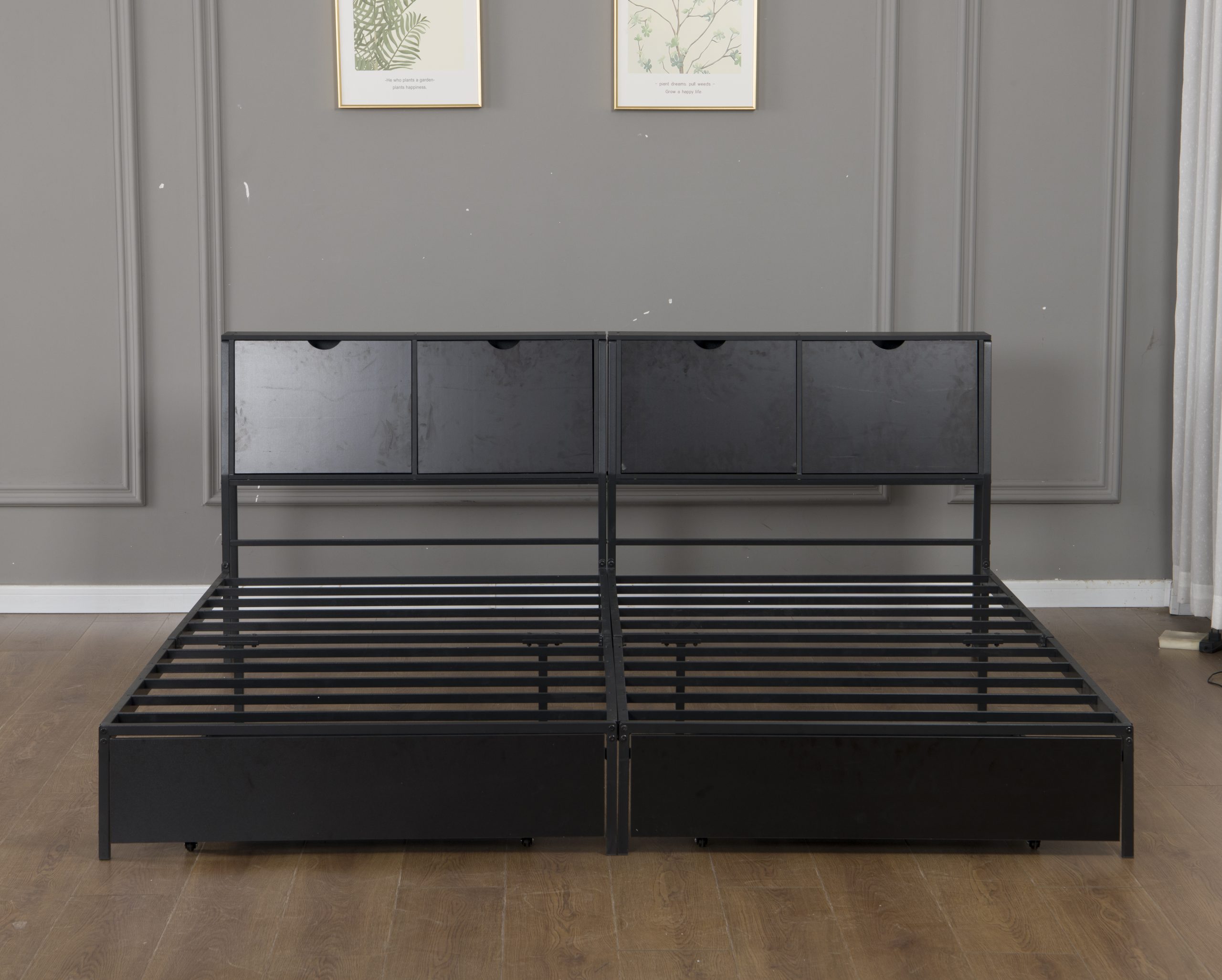 Double Twin Size Bed Frame