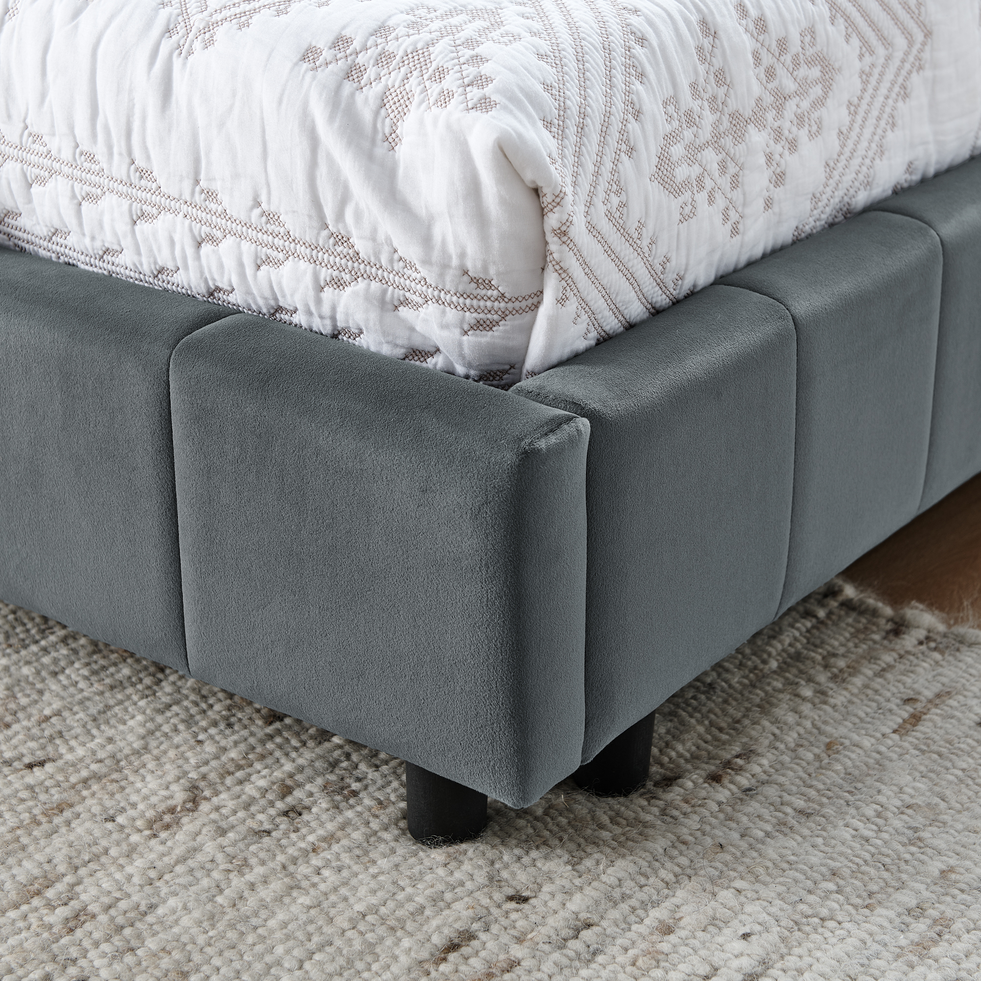 Full Size Upholstered Tufted Bed Frame