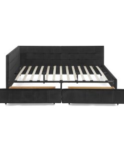 Queen Size Storage Upholstered Tufted Bed Frame