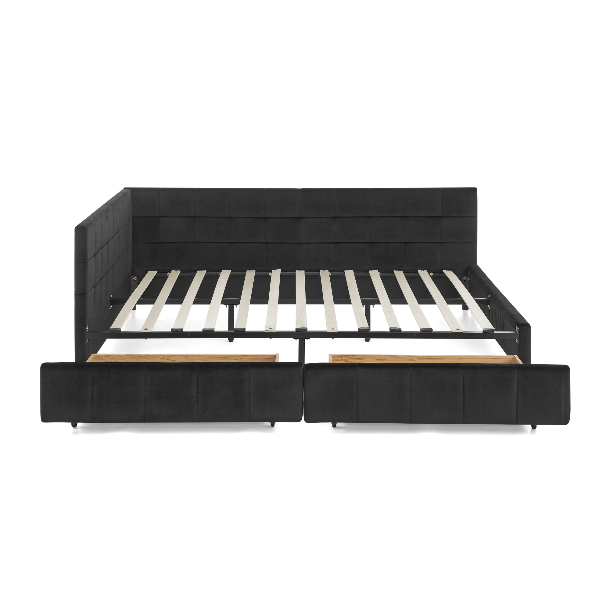 Queen Size Storage Upholstered Tufted Bed Frame