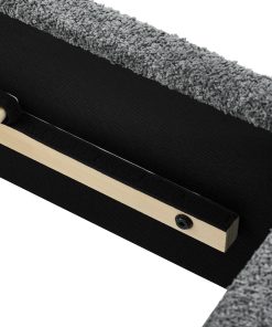King Size Boucle Fabric Upholstered Bed Frame