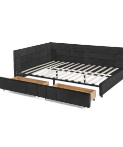 Queen Size Storage Upholstered Tufted Bed Frame