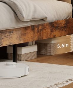 Queen Bed Frame with Upholstered Headboard