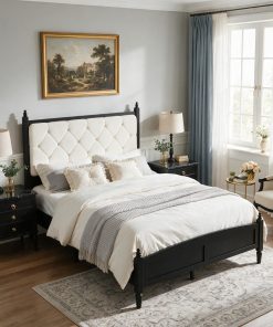 Queen Size Upholstered Platform Bed Frame
