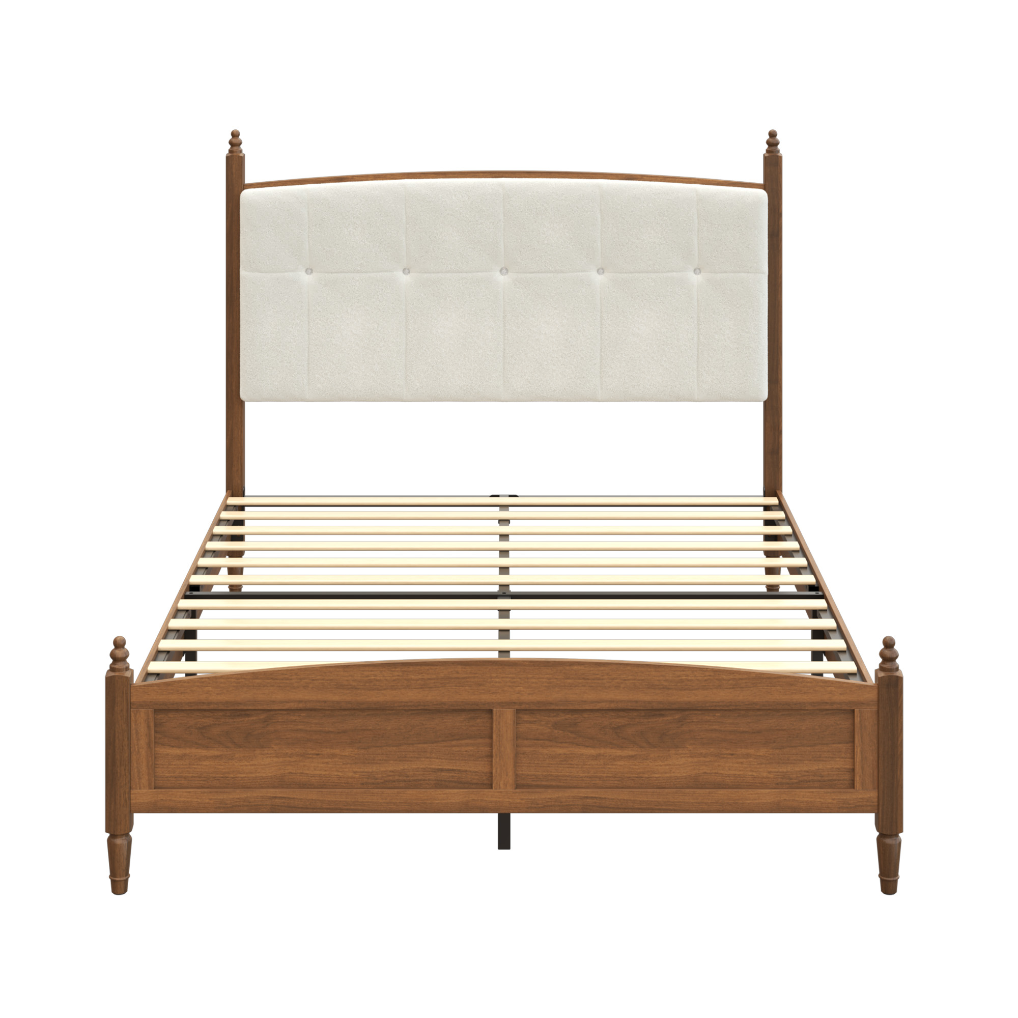 Vintage Spindle-Style Queen Size Bed Frame