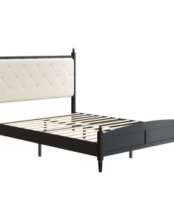 Queen Size Upholstered Platform Bed Frame