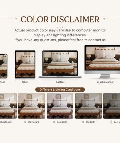 Alternative view of Queen Size Bed Frame with Upholstered Headboard