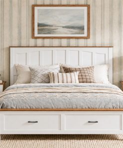 Queen Size Farmhouse Metal Bed Frame