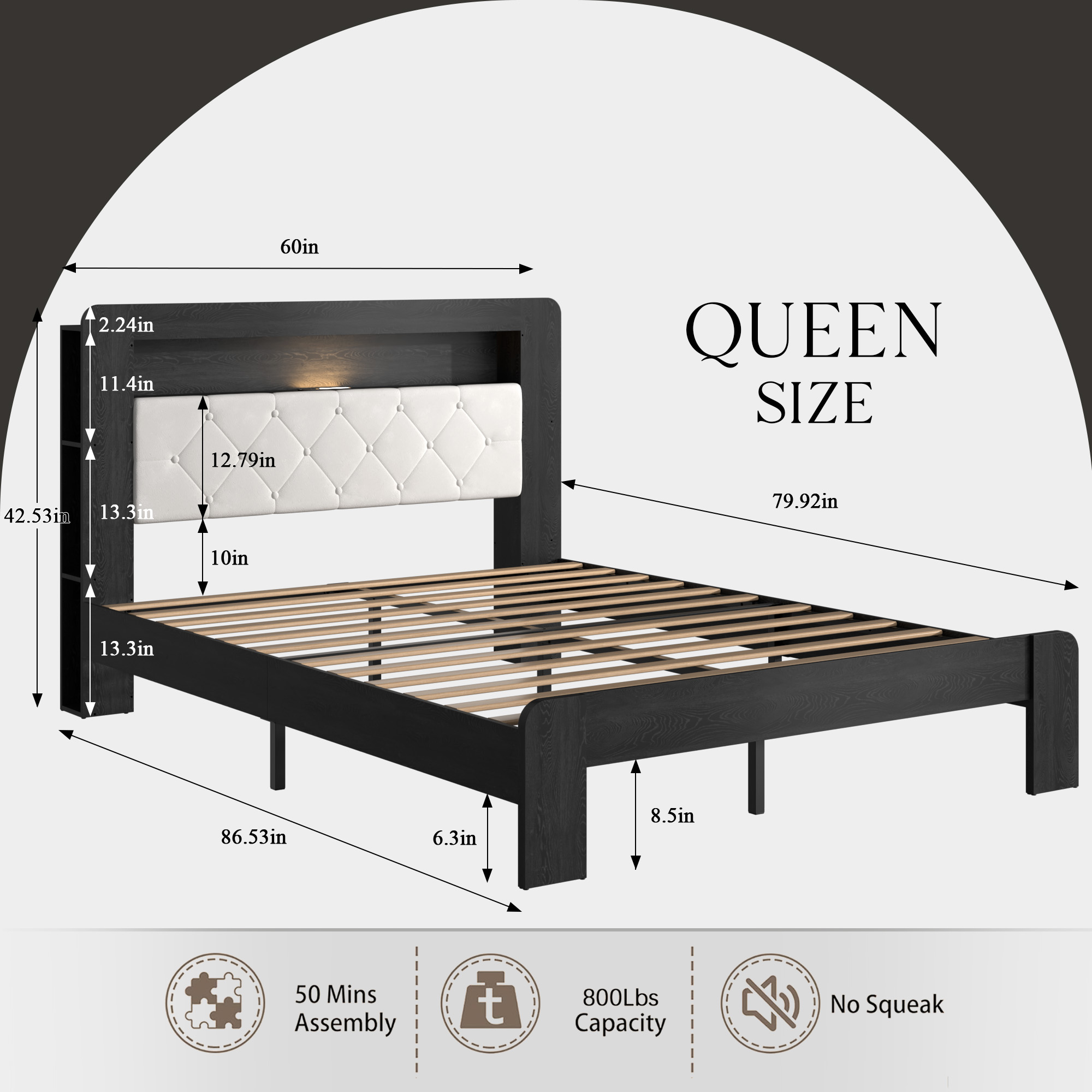 Queen Platform Bed Frame