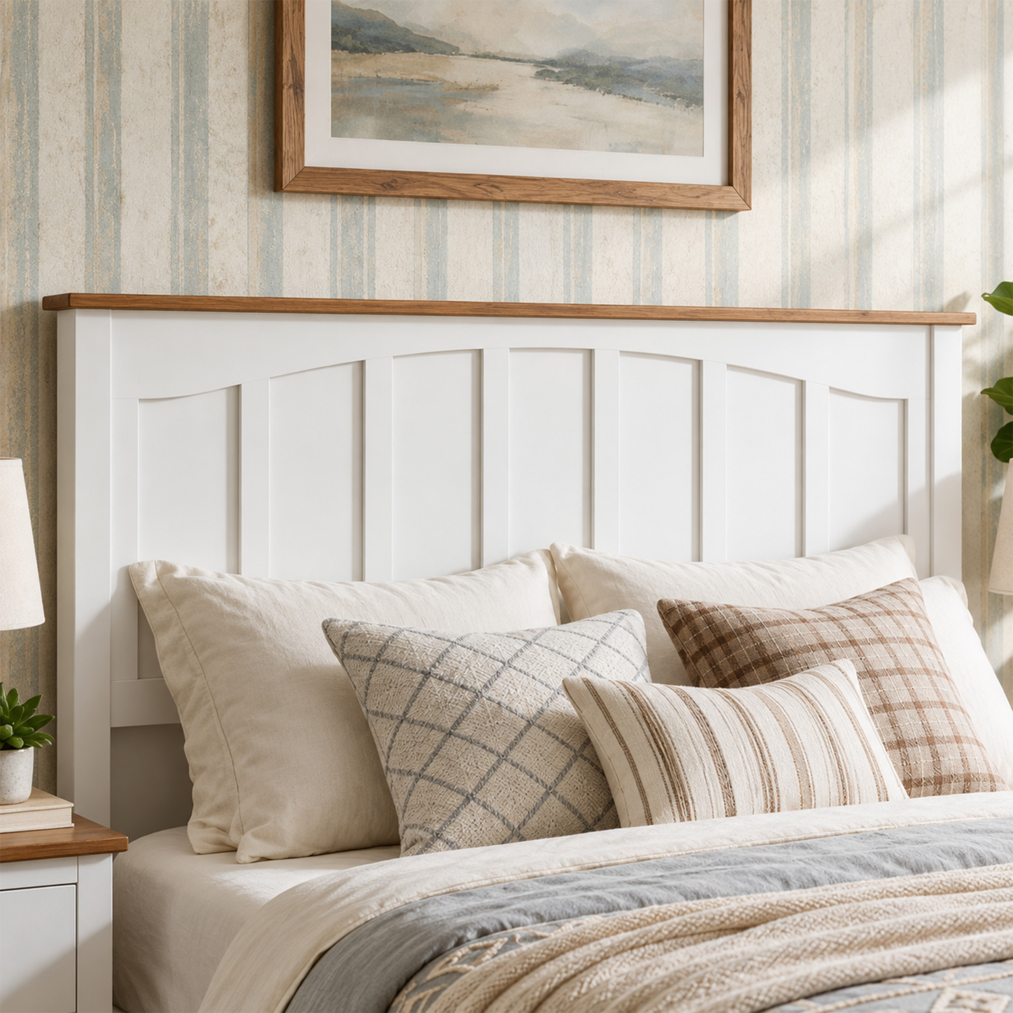 Queen Size Farmhouse Metal Bed Frame
