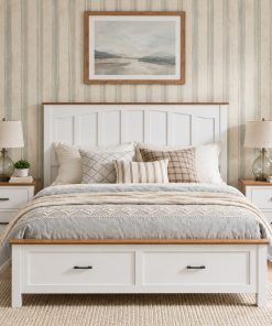 Queen Size Farmhouse Metal Bed Frame