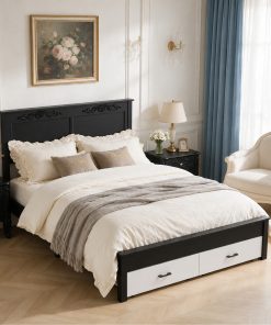 Rustic Farmhouse-style Queen Size Bed