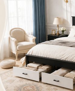 Rustic Farmhouse-style Queen Size Bed