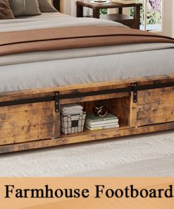 Queen Bed Frame with Upholstered Headboard