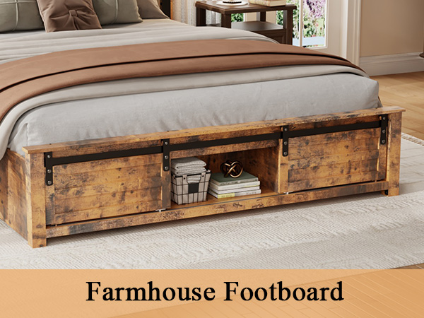 Queen Bed Frame with Upholstered Headboard