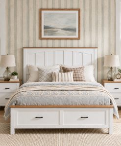 Full Size Farmhouse Metal Bed Frame