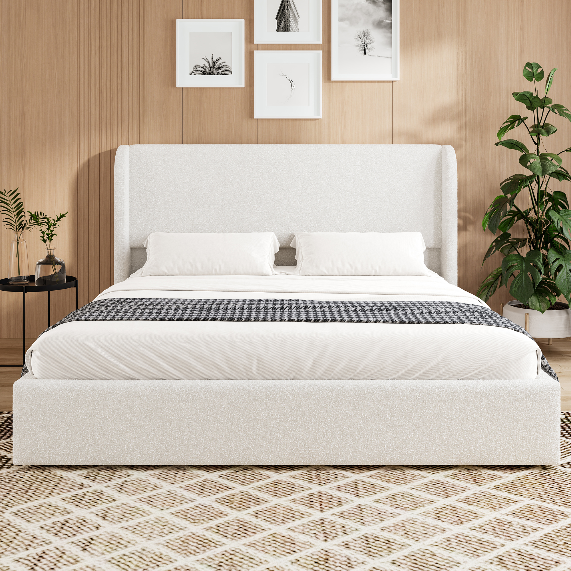 Queen Size Boucle Bed Frame