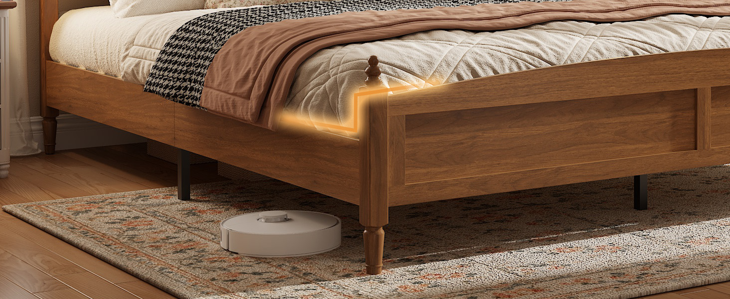 Vintage Spindle-Style Queen Size Bed Frame