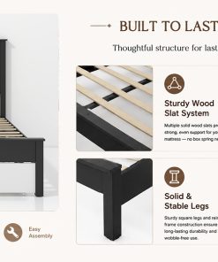 Rustic Farmhouse-style Queen Size Bed