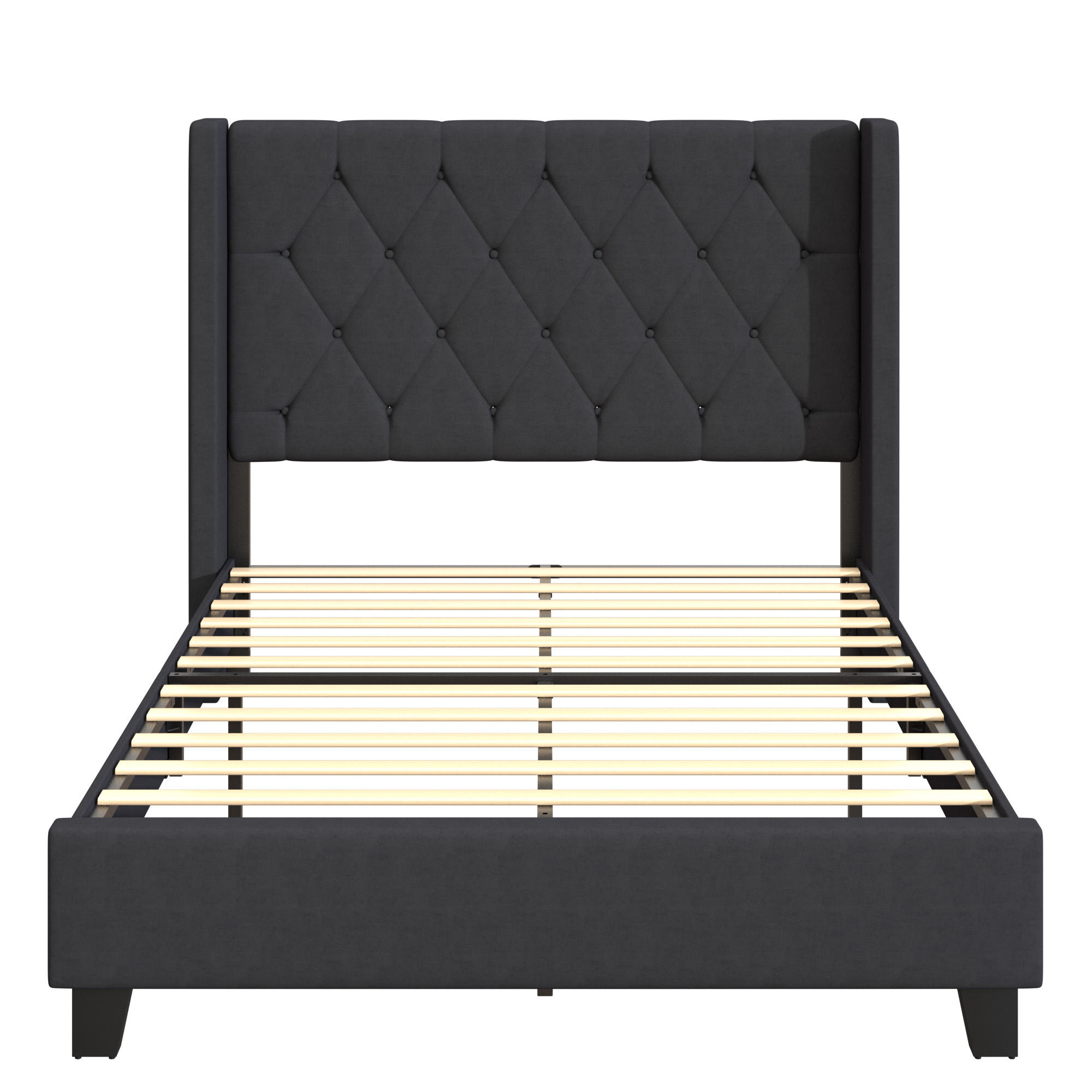 Modern Queen Size Platform Bed Frame