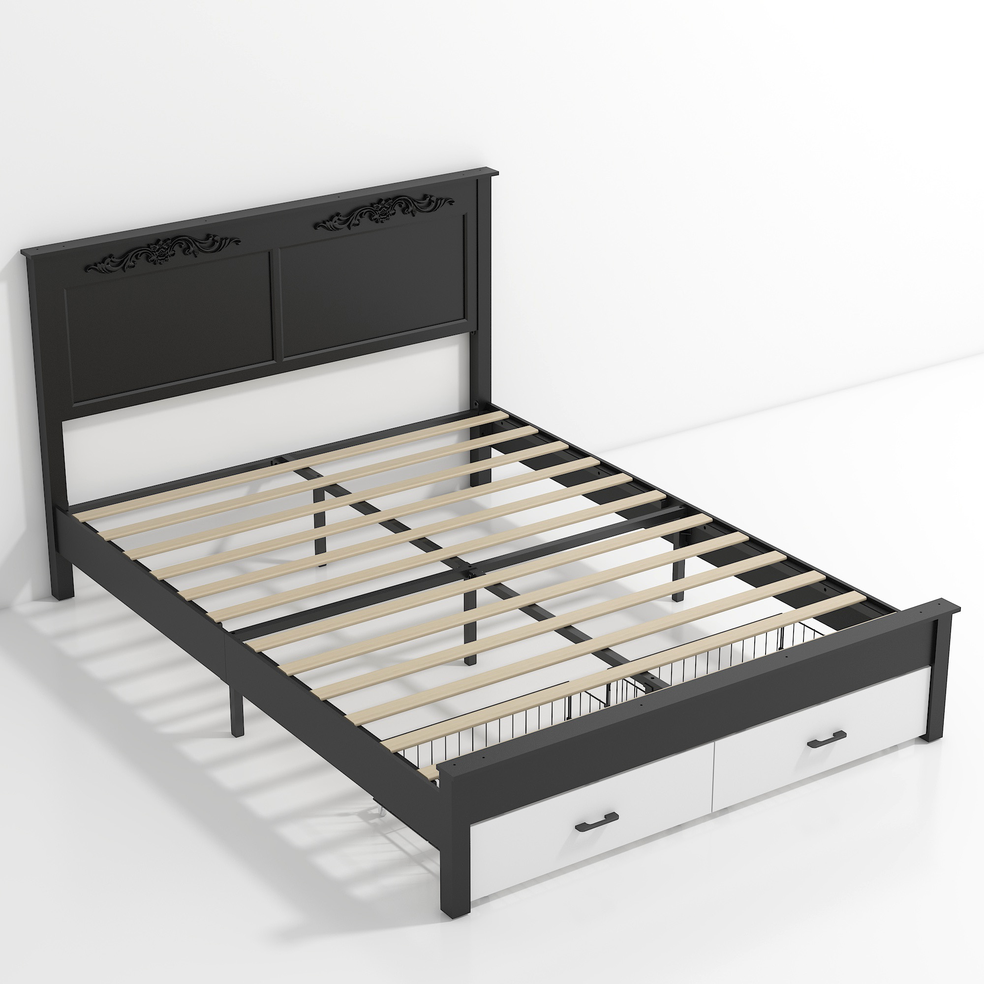 Rustic Farmhouse-style Queen Size Bed