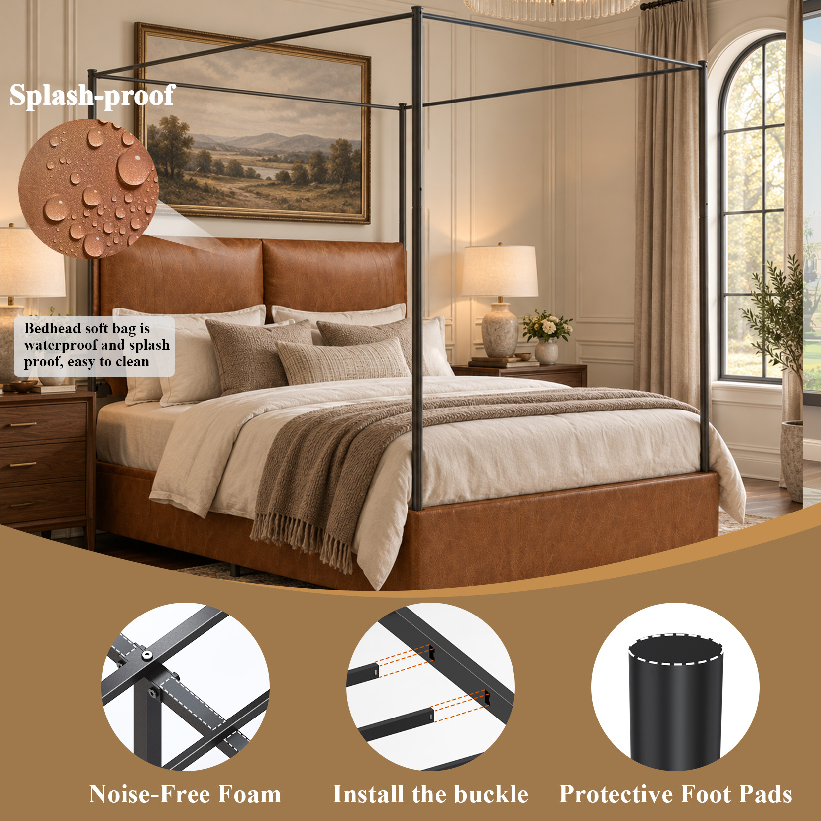Queen Canopy Bed Frame