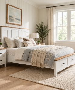 Queen Size Farmhouse Metal Bed Frame