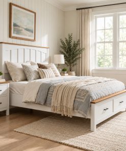 Full Size Farmhouse Metal Bed Frame