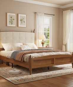 Vintage Spindle-Style Queen Size Bed Frame