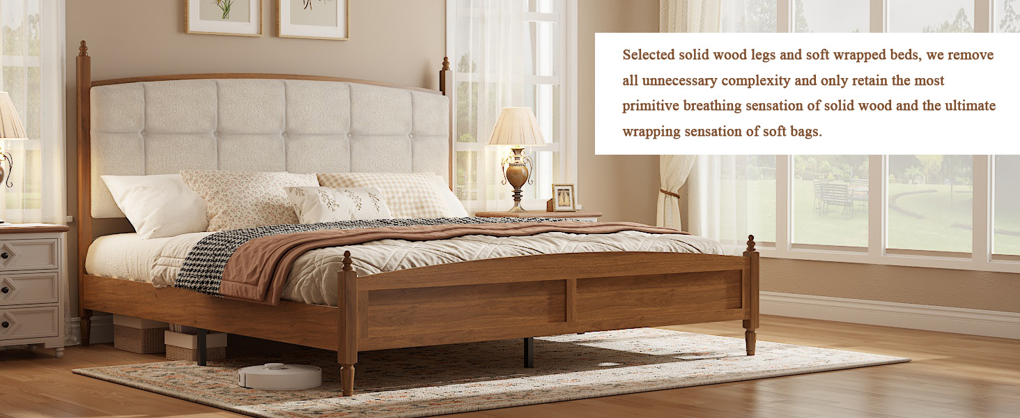 Vintage Spindle-Style King Size Bed Frame